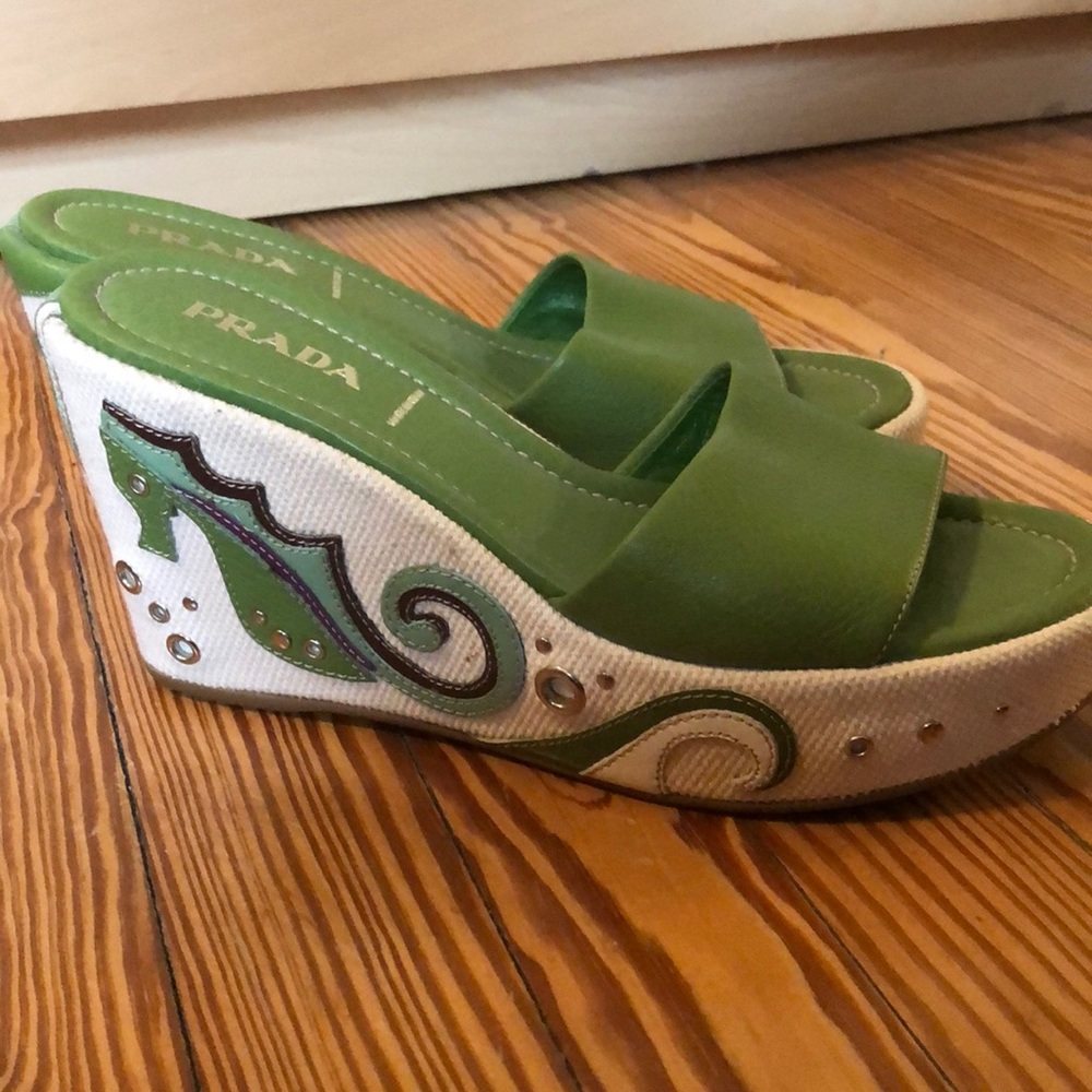 Prada wedge sandals